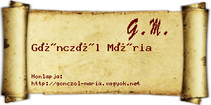 Gönczöl Mária névjegykártya